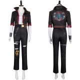 Arcane: League of Legends Season 2 Vi Black Jacket Fullset Cosplay Costume Halloween Carnival Outfit