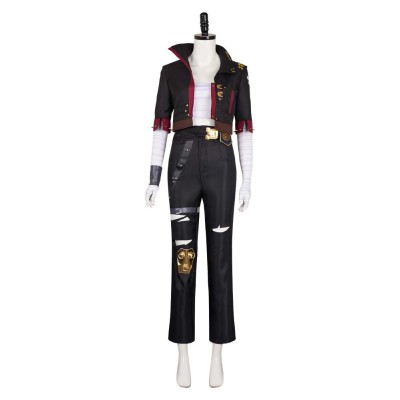 Arcane: League of Legends Season 2 Vi Black Jacket Fullset Cosplay Costume Halloween Carnival Outfit