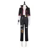 Arcane: League of Legends Season 2 Vi Black Jacket Fullset Cosplay Costume Halloween Carnival Outfit