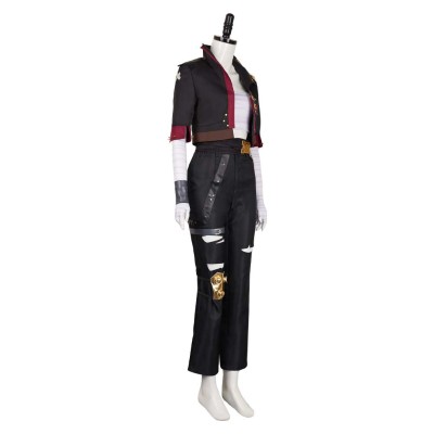 Arcane: League of Legends Season 2 Vi Black Jacket Fullset Cosplay Costume Halloween Carnival Outfit
