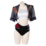 Arcane: League of Legends Season 2 Vi 2Pcs Swimsuit Cosplay Costume Halloween Carnival Outfit