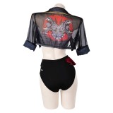 Arcane: League of Legends Season 2 Vi 2Pcs Swimsuit Cosplay Costume Halloween Carnival Outfit
