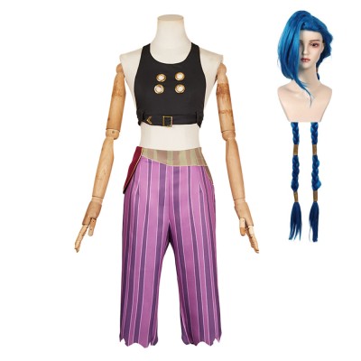 Arcane: League of Legends Season 2 Prison Jinx Cosplay Costume Halloween Carnival Outfit