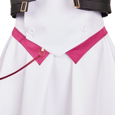 Arcane: League of Legends Season 2 Powder White Dress Cosplay Costume Halloween Carnival Outfit