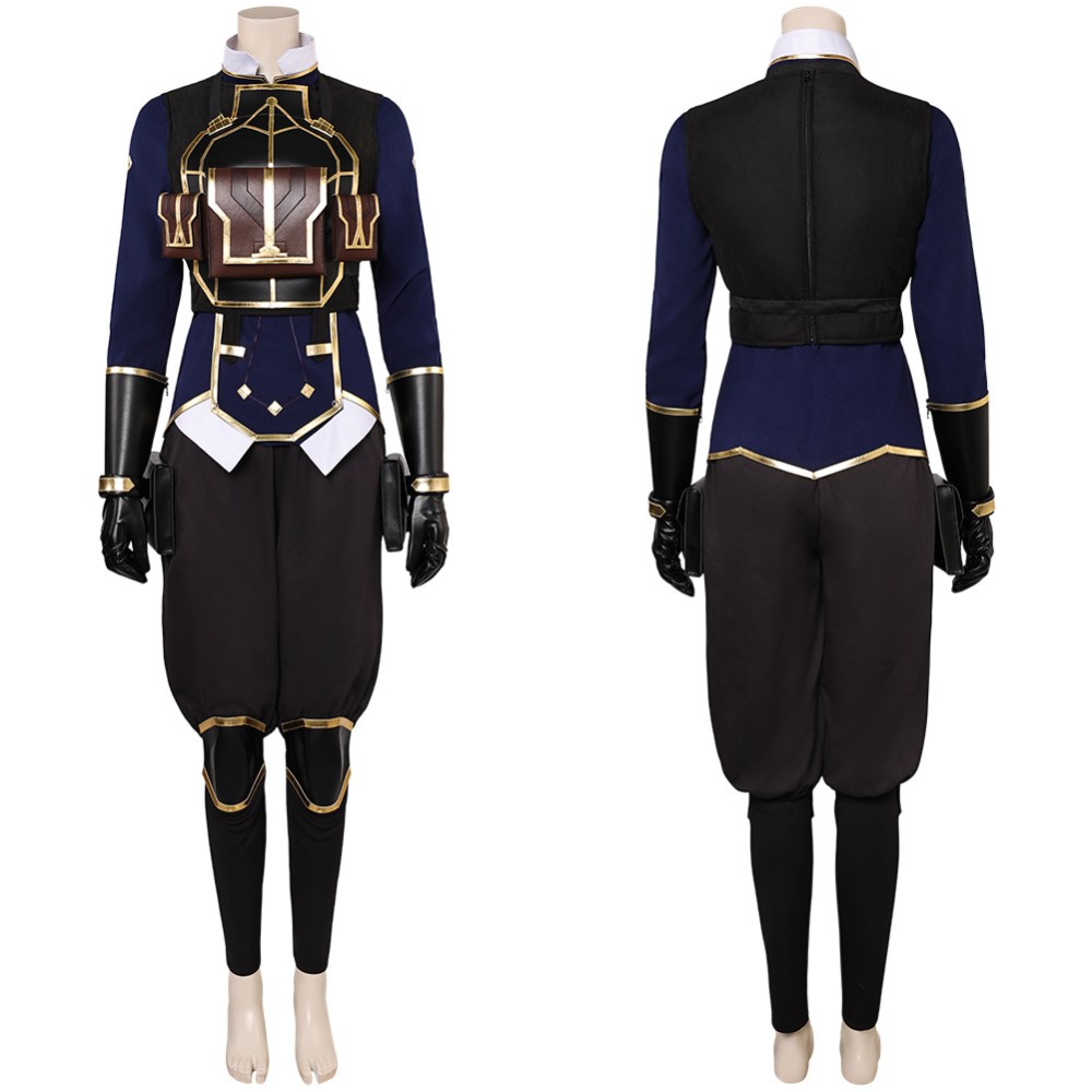 Arcane: League of Legends Season 2 Maddie Women Blue Uniform Cosplay Costume Halloween Carnival Outfit
