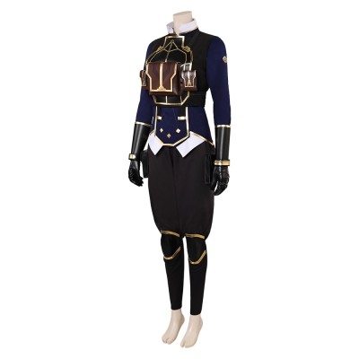 Arcane: League of Legends Season 2 Maddie Women Blue Uniform Cosplay Costume Halloween Carnival Outfit