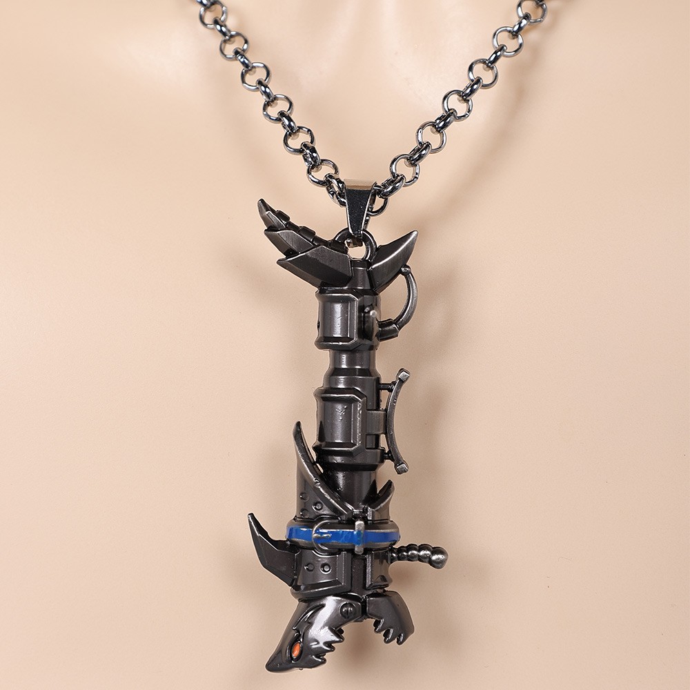 Arcane: League of Legends Season 2 Jinx Sharkbone Necklace Accessories Cosplay Costume Halloween Carnival