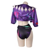 Arcane: League of Legends Season 2 Jinx 2Pcs Swimsuit Cosplay Costume Halloween Carnival Outfit