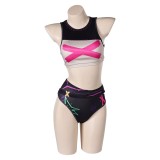 Arcane: League of Legends Season 2 Jinx 2Pcs Swimsuit Cosplay Costume Halloween Carnival Outfit