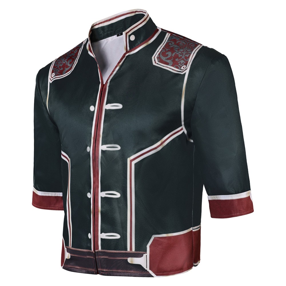 Arcane: League of Legends Season 2 Jayce Green Shirt Cosplay Costume Halloween Carnival Outfit
