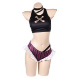 Arcane: League of Legends Jinx Swimsuit 2 Pcs Cosplay Costume Halloween Carnival Outfit