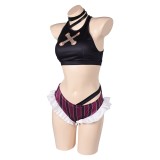 Arcane: League of Legends Jinx Swimsuit 2 Pcs Cosplay Costume Halloween Carnival Outfit