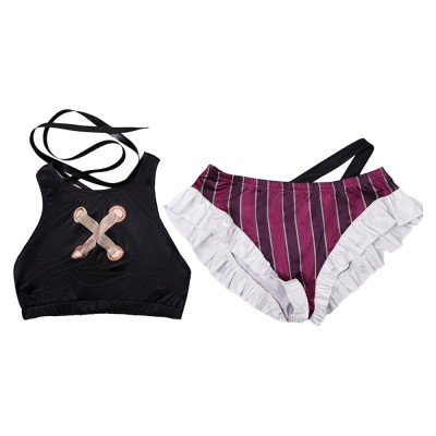 Arcane: League of Legends Jinx Swimsuit 2 Pcs Cosplay Costume Halloween Carnival Outfit