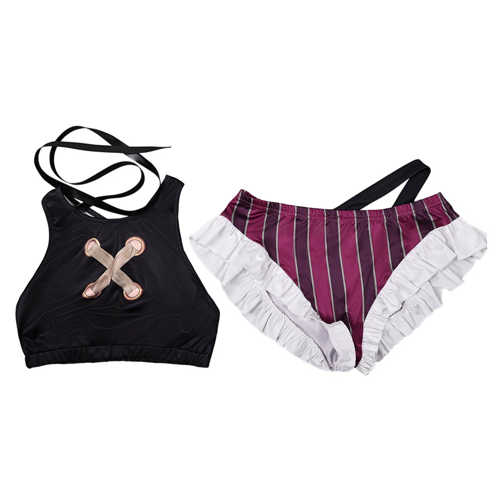 Arcane: League of Legends Jinx Swimsuit 2 Pcs Cosplay Costume Halloween Carnival Outfit