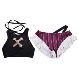 Arcane: League of Legends Jinx Swimsuit 2 Pcs Cosplay Costume Halloween Carnival Outfit