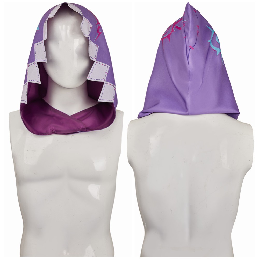 Arcane: League of Legends Jinx Purple Hoodie Hat Ver.2 Accessories Cosplay Costume Halloween Carnival