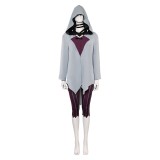 Arcane: League of Legends Jinx Grey Cloak Set Cosplay Costume Halloween Carnival Outfit