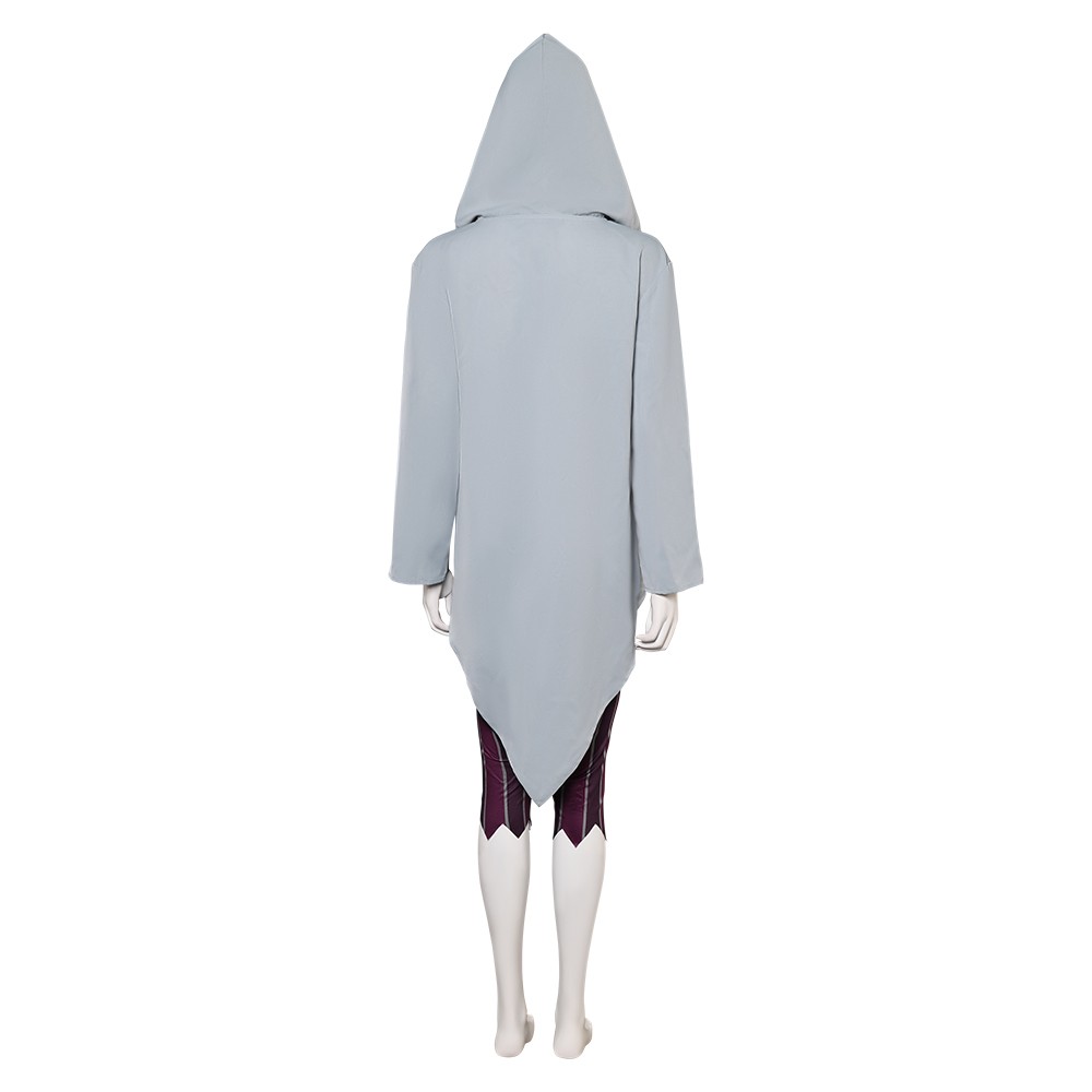 Arcane: League of Legends Jinx Grey Cloak Set Cosplay Costume Halloween Carnival Outfit