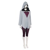 Arcane: League of Legends Jinx Grey Cloak Set Cosplay Costume Halloween Carnival Outfit