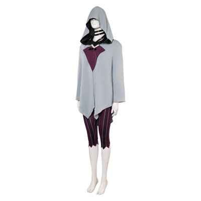 Arcane: League of Legends Jinx Grey Cloak Set Cosplay Costume Halloween Carnival Outfit