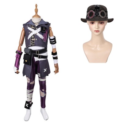 Arcane: League of Legends Isha Kids Children Graffiti Cosplay Costume Halloween Carnival Outfit
