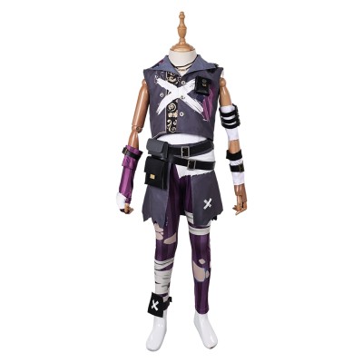 Arcane: League of Legends Isha Kids Children Graffiti Cosplay Costume Halloween Carnival Outfit