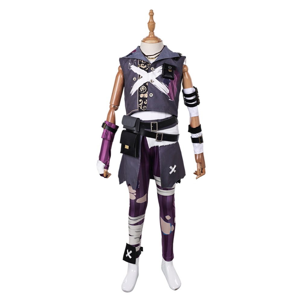 Arcane: League of Legends Isha Kids Children Graffiti Cosplay Costume Halloween Carnival Outfit