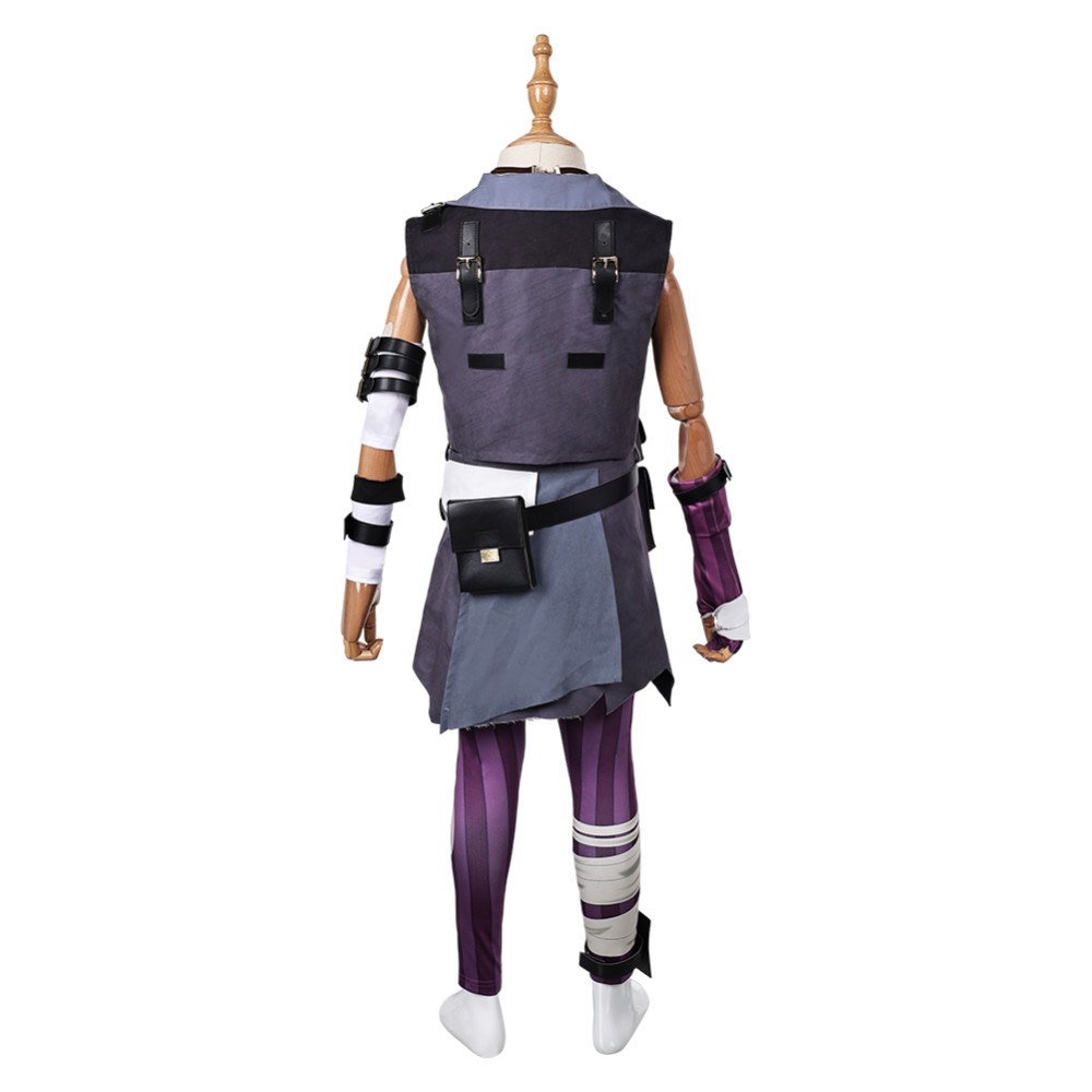 Arcane: League of Legends Isha Kids Children Graffiti Cosplay Costume Halloween Carnival Outfit