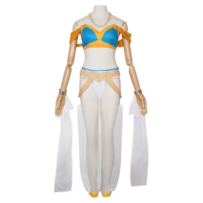 Arabian Night Rem Women Exotic Belly Dancer Cosplay Costume Halloween Carnival Outfit