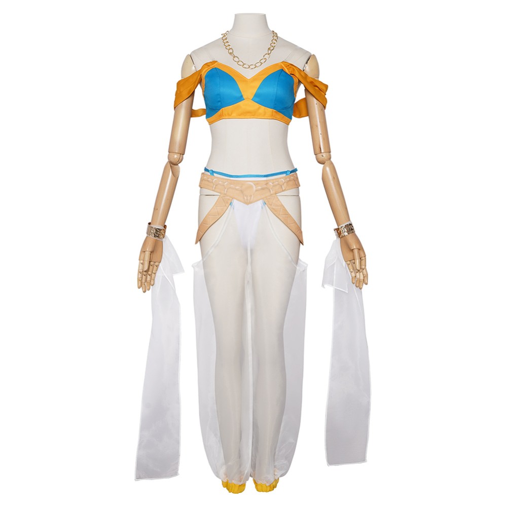 Arabian Night Rem Women Exotic Belly Dancer Cosplay Costume Halloween Carnival Outfit