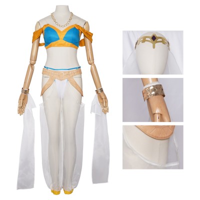 Arabian Night Rem Women Exotic Belly Dancer Cosplay Costume Halloween Carnival Outfit