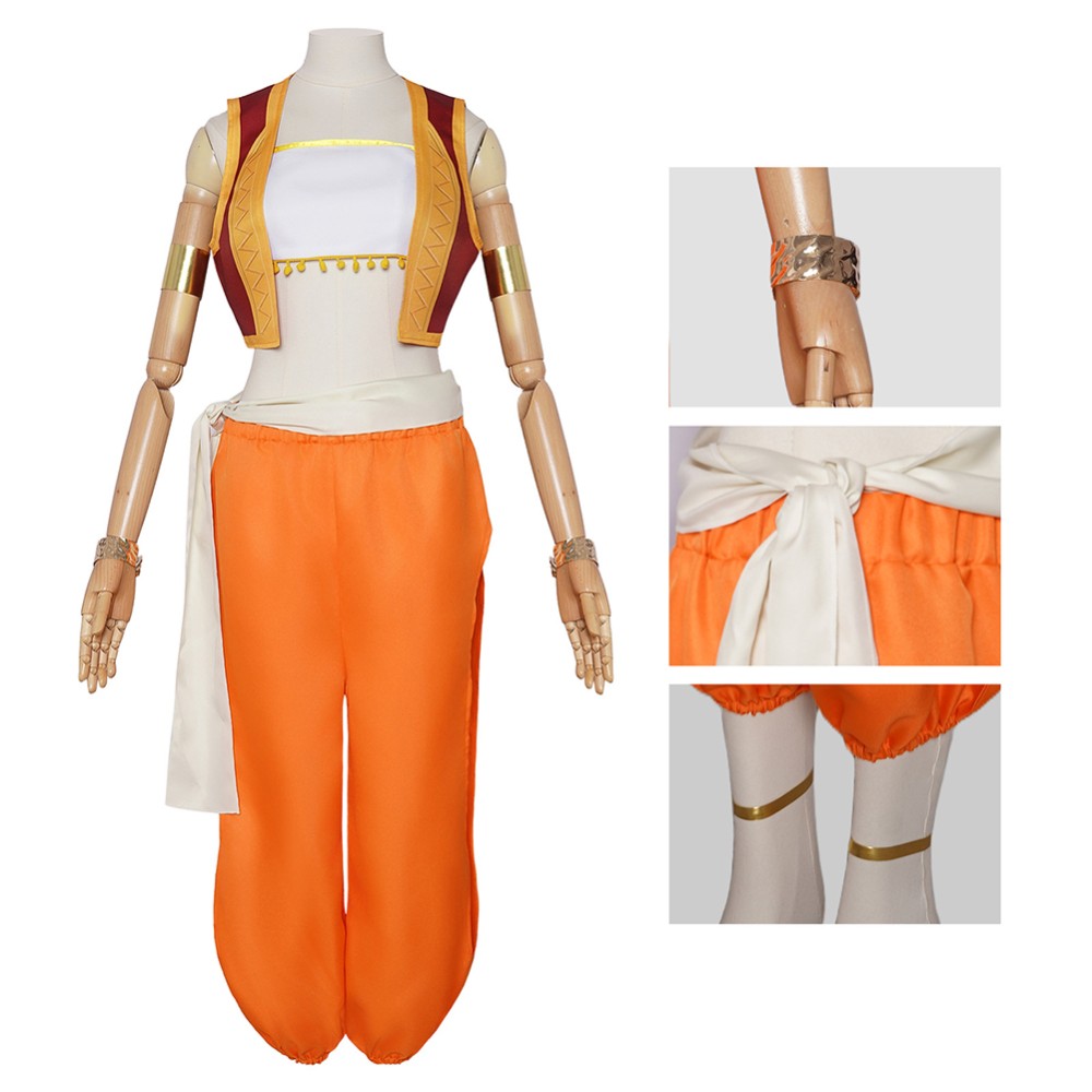 Arabian Night Ram Women Exotic Belly Dancer Cosplay Costume Halloween Carnival Outfit