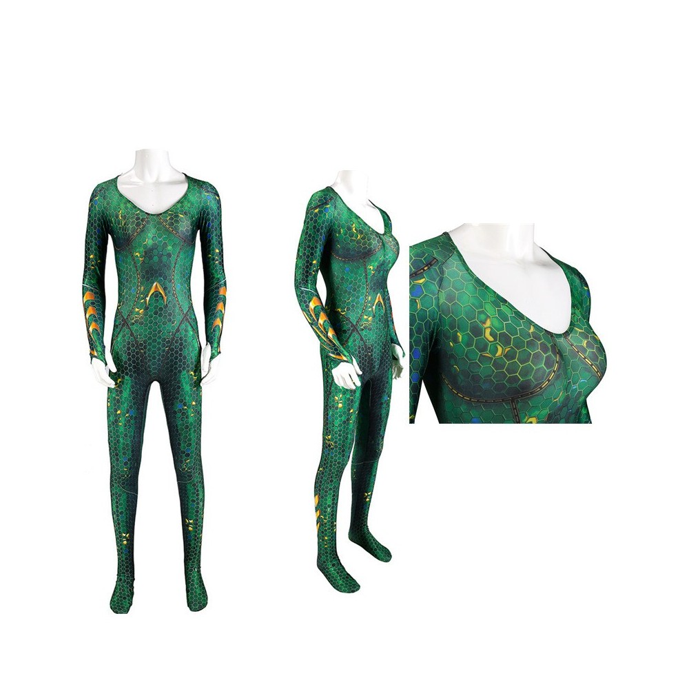 Aquaman and the Lost Kingdom 2023 Mera Jumpsuit Suit Cosplay Costume Halloween Carnival Outfit