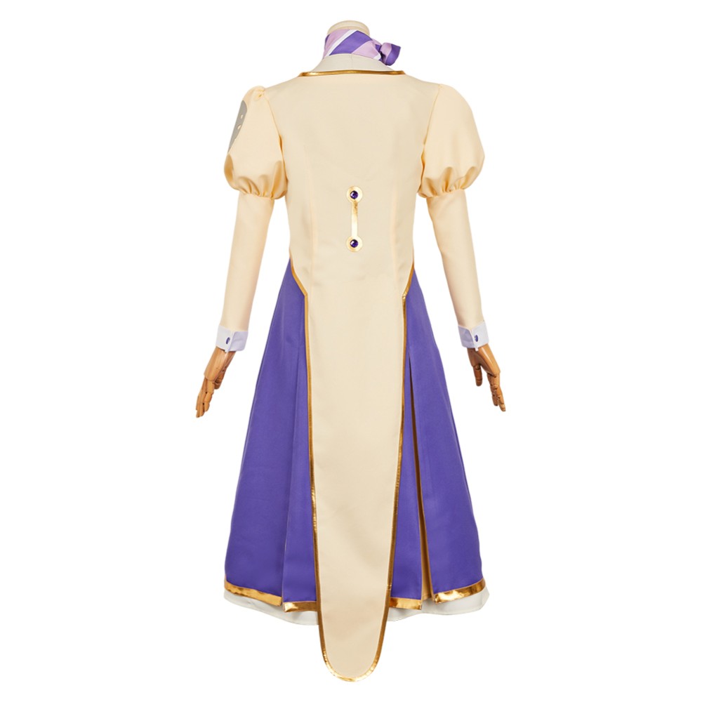 Apocalypse Hotel Yachiyo Women Purple Dress Party Cosplay Costume Halloween Carnival