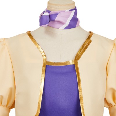 Apocalypse Hotel Yachiyo Women Purple Dress Party Cosplay Costume Halloween Carnival
