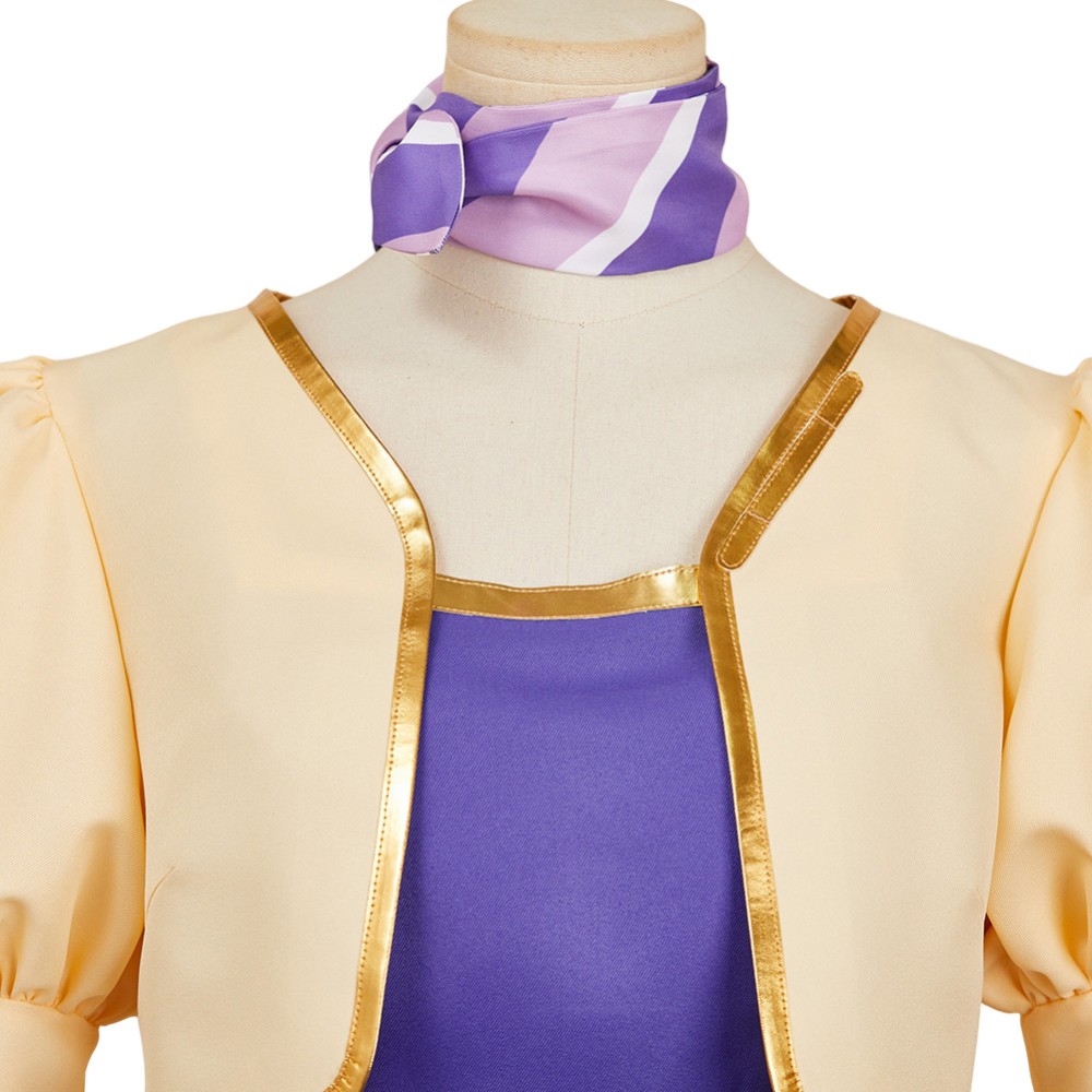 Apocalypse Hotel Yachiyo Women Purple Dress Party Cosplay Costume Halloween Carnival