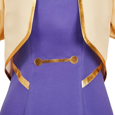 Apocalypse Hotel Yachiyo Women Purple Dress Party Cosplay Costume Halloween Carnival