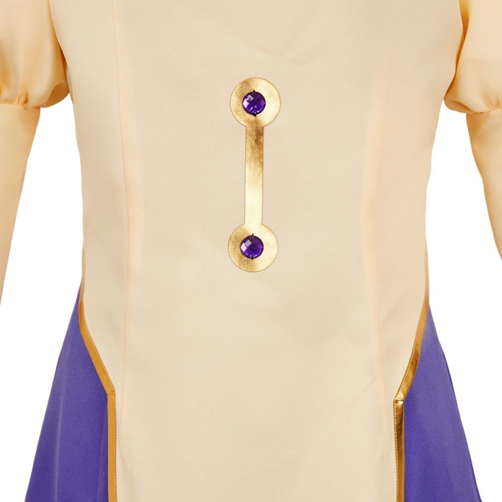 Apocalypse Hotel Yachiyo Women Purple Dress Party Cosplay Costume Halloween Carnival