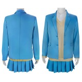 Ao no Hako Kano Chinatsu Women Blue Cosplay Costume Halloween Carnival Outfit