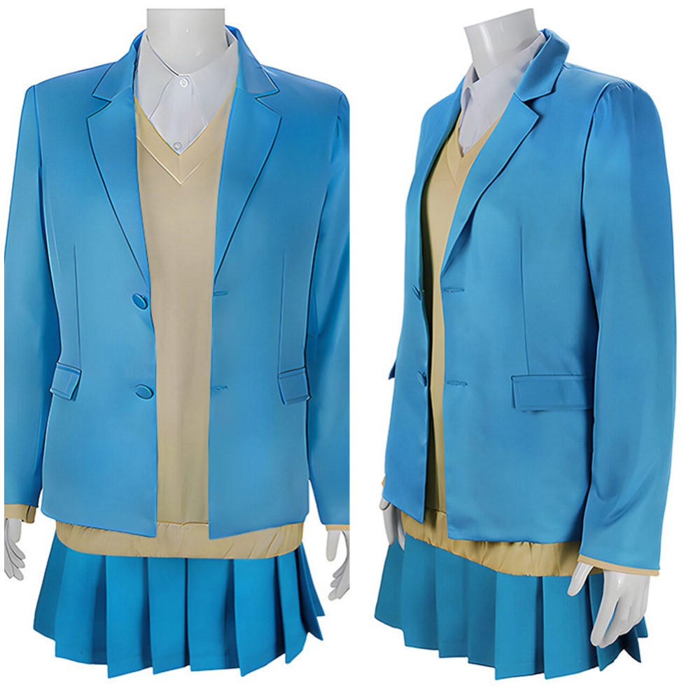 Ao no Hako Kano Chinatsu Women Blue Cosplay Costume Halloween Carnival Outfit