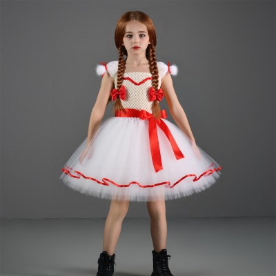 Annabelle Kids Children Tutu Skirt Party Cosplay Costume Halloween Carnival Outfit