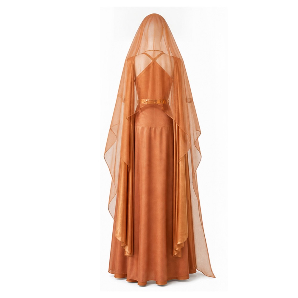 Andor Women Orange Dress Cosplay Costume Halloween Carnival Outfit