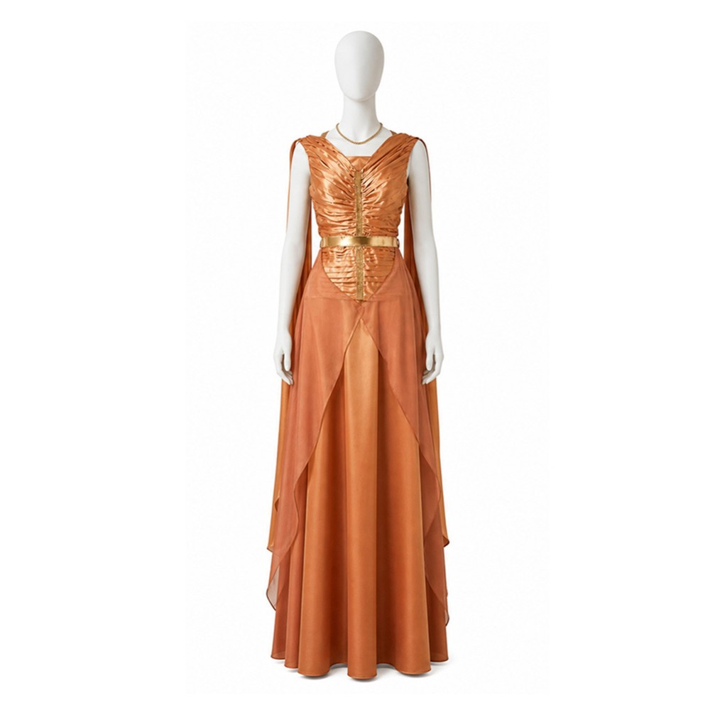 Andor Women Orange Dress Cosplay Costume Halloween Carnival Outfit