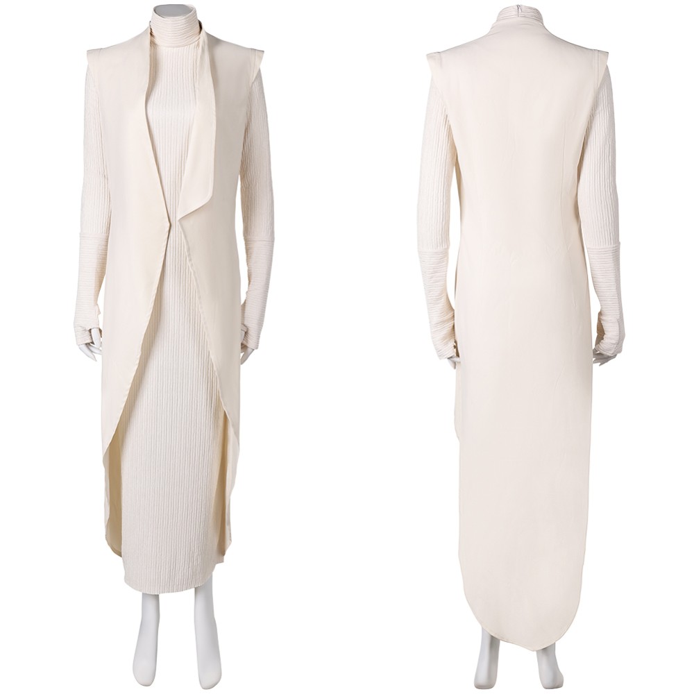 Andor Season 2 Mon Mothma Women White Dress Cosplay Costume Halloween Carnival Outfit