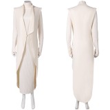 Andor Season 2 Mon Mothma Women White Dress Cosplay Costume Halloween Carnival Outfit