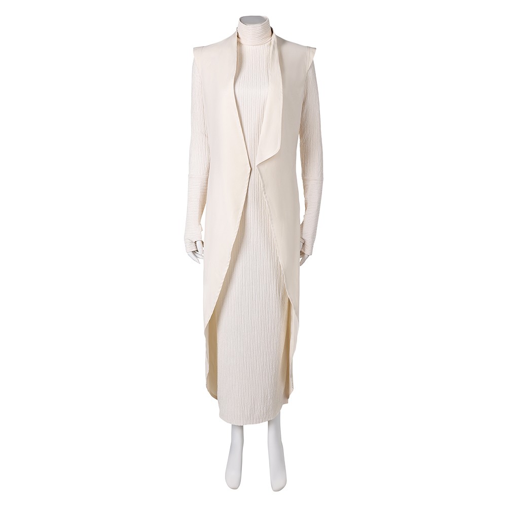 Andor Season 2 Mon Mothma Women White Dress Cosplay Costume Halloween Carnival Outfit