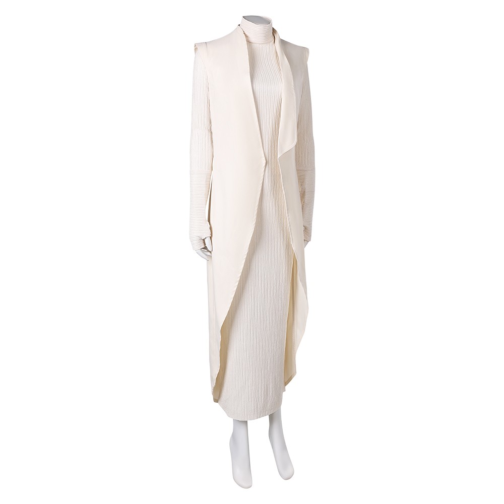 Andor Season 2 Mon Mothma Women White Dress Cosplay Costume Halloween Carnival Outfit