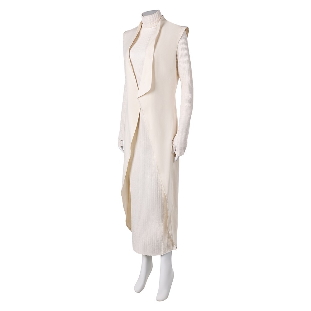Andor Season 2 Mon Mothma Women White Dress Cosplay Costume Halloween Carnival Outfit