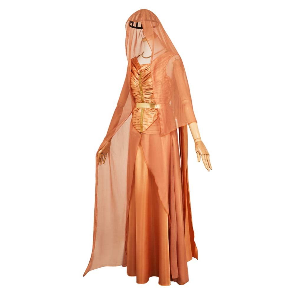 Andor Season 2 Mon Mothma Golden Veil Gown Set Party Cosplay Costume Halloween Carnival