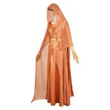 Andor Season 2 Mon Mothma Golden Veil Gown Set Party Cosplay Costume Halloween Carnival